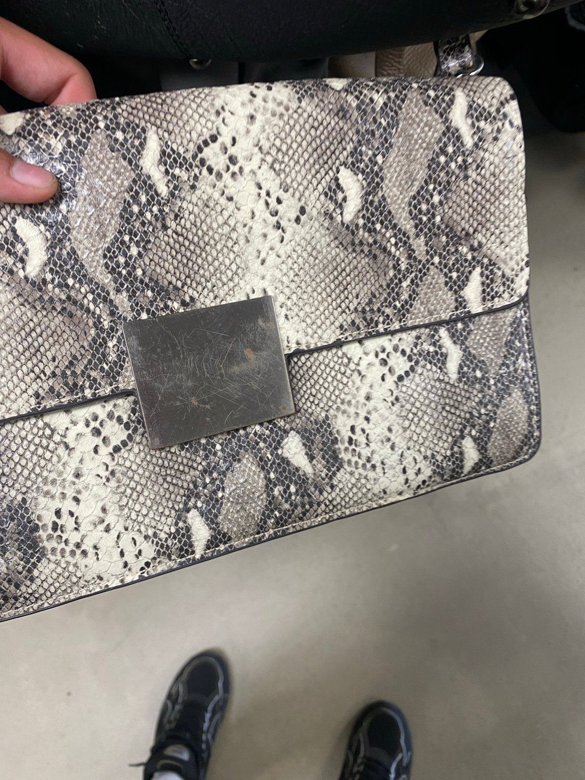 Antoni Morgana Italiaanse tas - Slangenprint, Ophalen of Verzenden, Zo goed als nieuw, Overige kleuren, Handtas