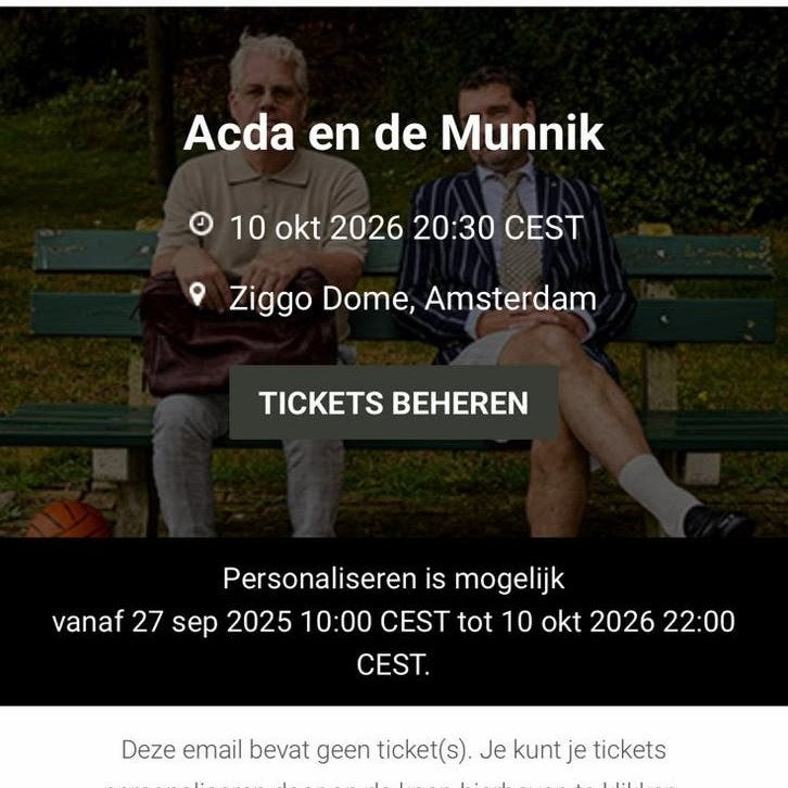 Acda en de Munnik 10-10-2026, Eén persoon, Oktober