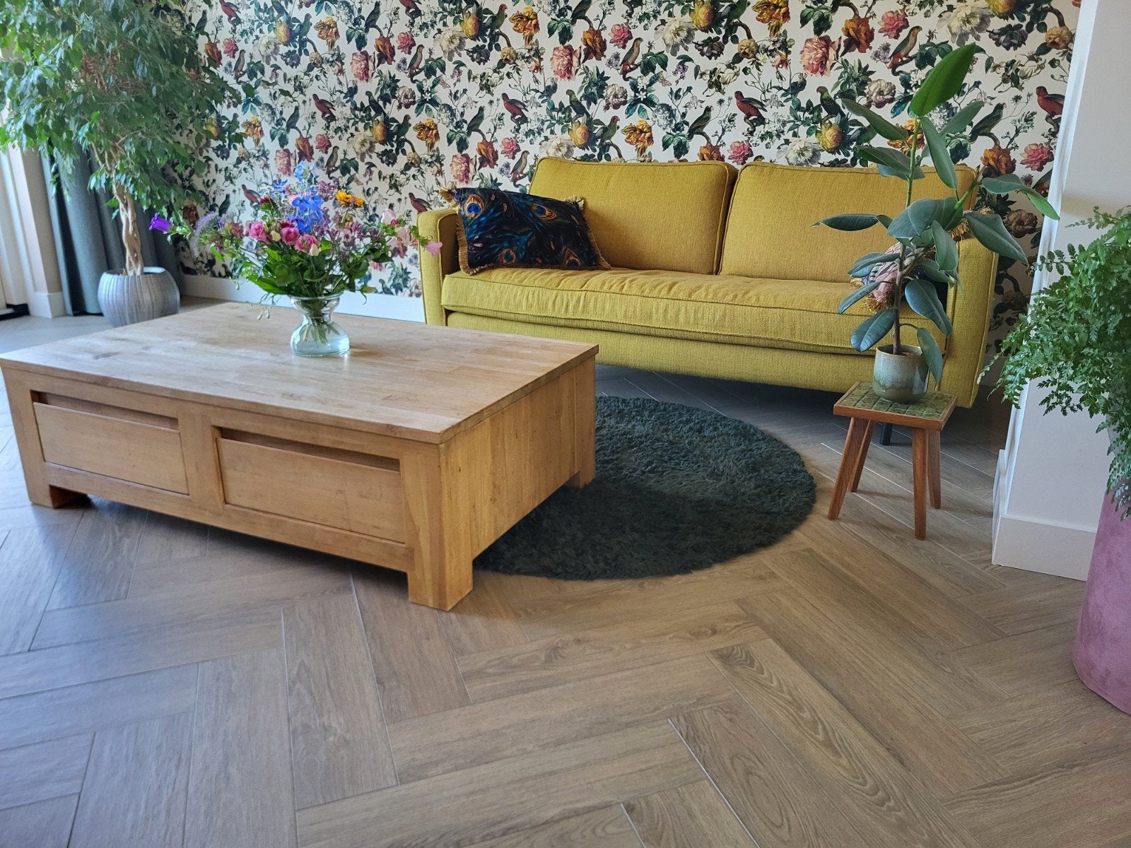 Duurzame Teak Salontafel (Piet Klerkx) - 131x76x40 cm, Ophalen, 100 tot 150 cm, Teakhout, 50 tot 100 cm