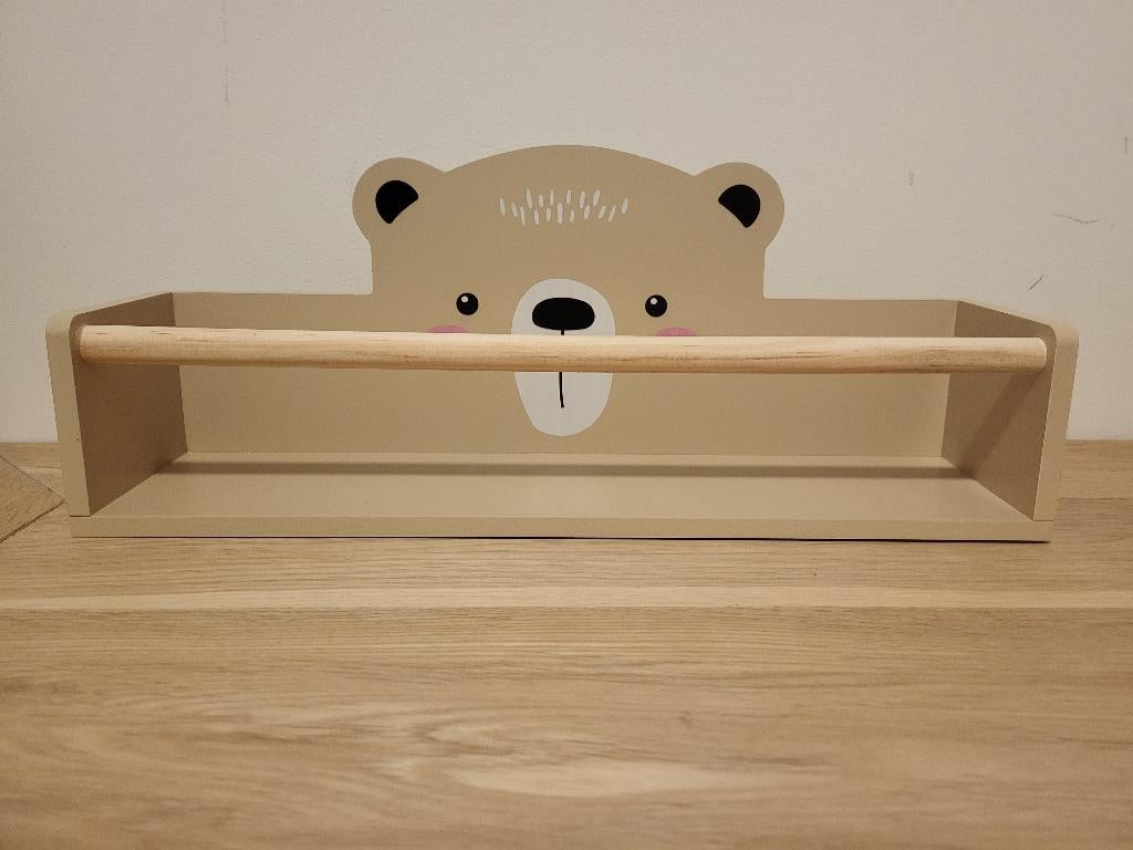 Nieuw! Boekenplank, wandplank, beer, 40cm, Ophalen of Verzenden, Nieuw, Bruin, Hout