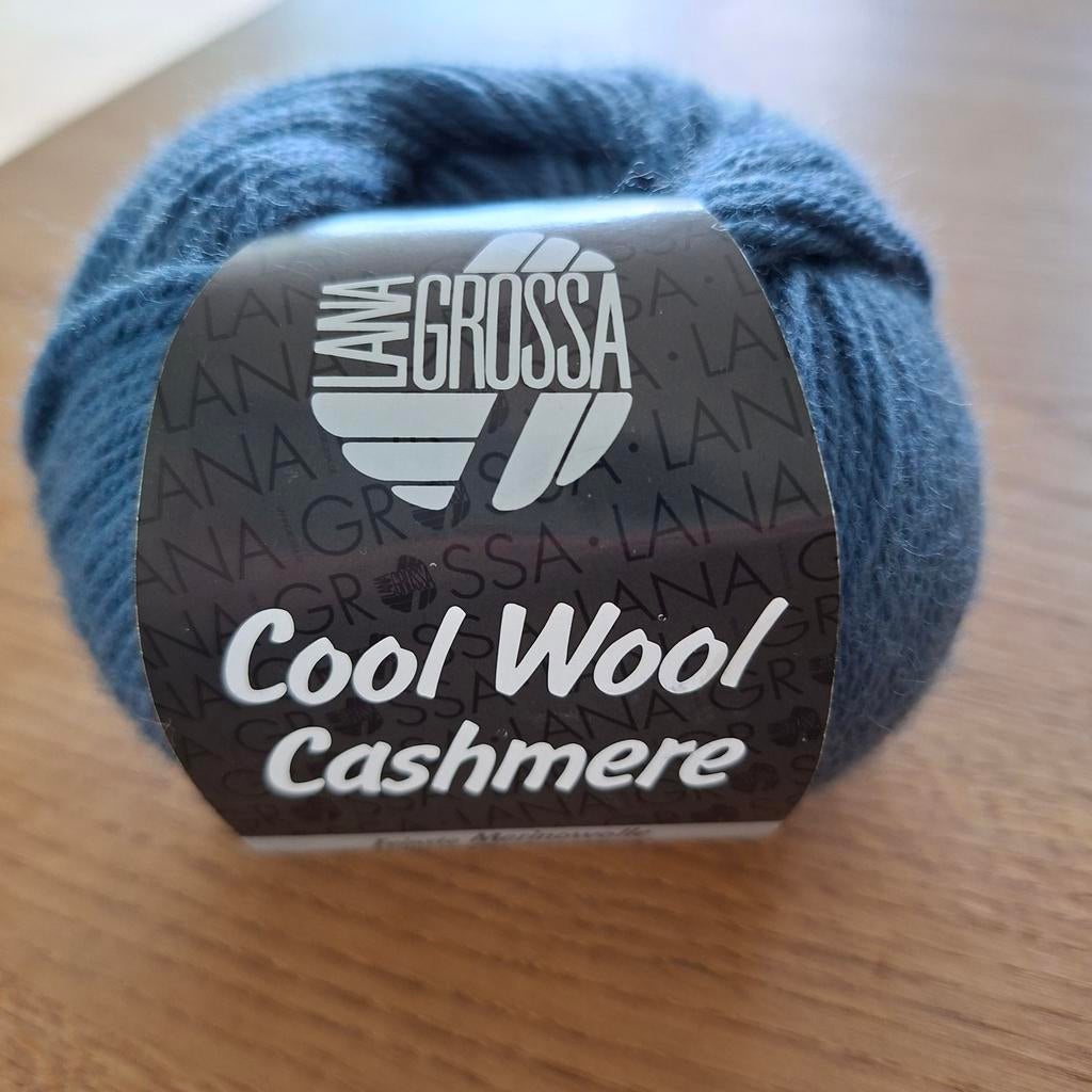 Lana Grossa Cool Wool Cashmere - Blauw Garen, Hobby en Vrije tijd, Ophalen of Verzenden