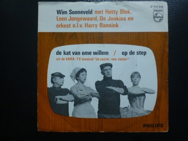 Wim Sonneveld. De kat van ome Willem./ Op de step., Ophalen of Verzenden, Gebruikt, 7 inch, Nederlandstalig