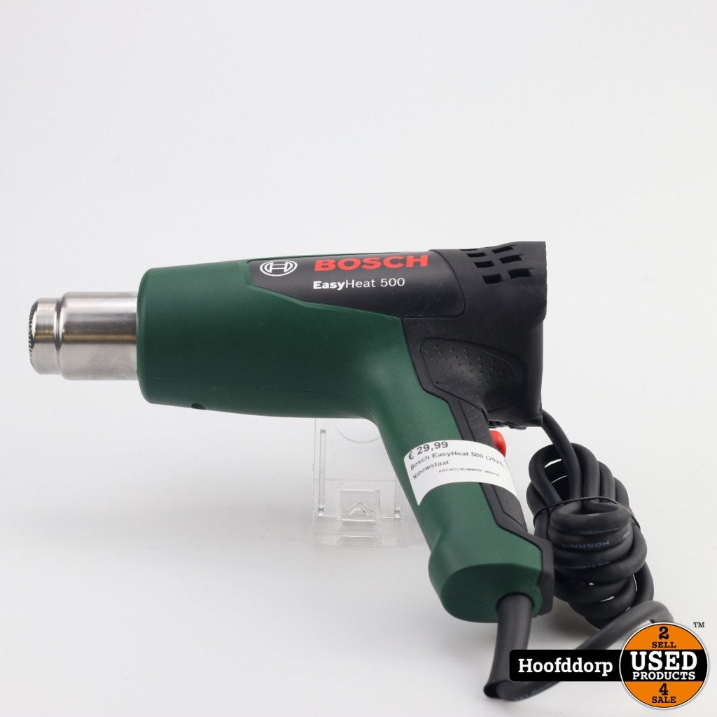 Bosch EasyHeat 500 (2025) | Nieuwstaat, Bosch, Zo goed als nieuw, Support@bosch.com, Robert Bosch GmbH
Robert-Bosch-Platz 1
70839 Gerlingen-SchillerhÃ¶he
Germany