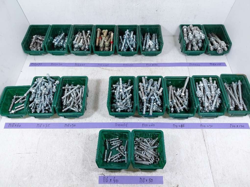 Assortiment slagankers, inslagankers, ankerbouten M6 t/m M16, Niet ingevuld, Overige typen, Niet ingevuld, Nieuw