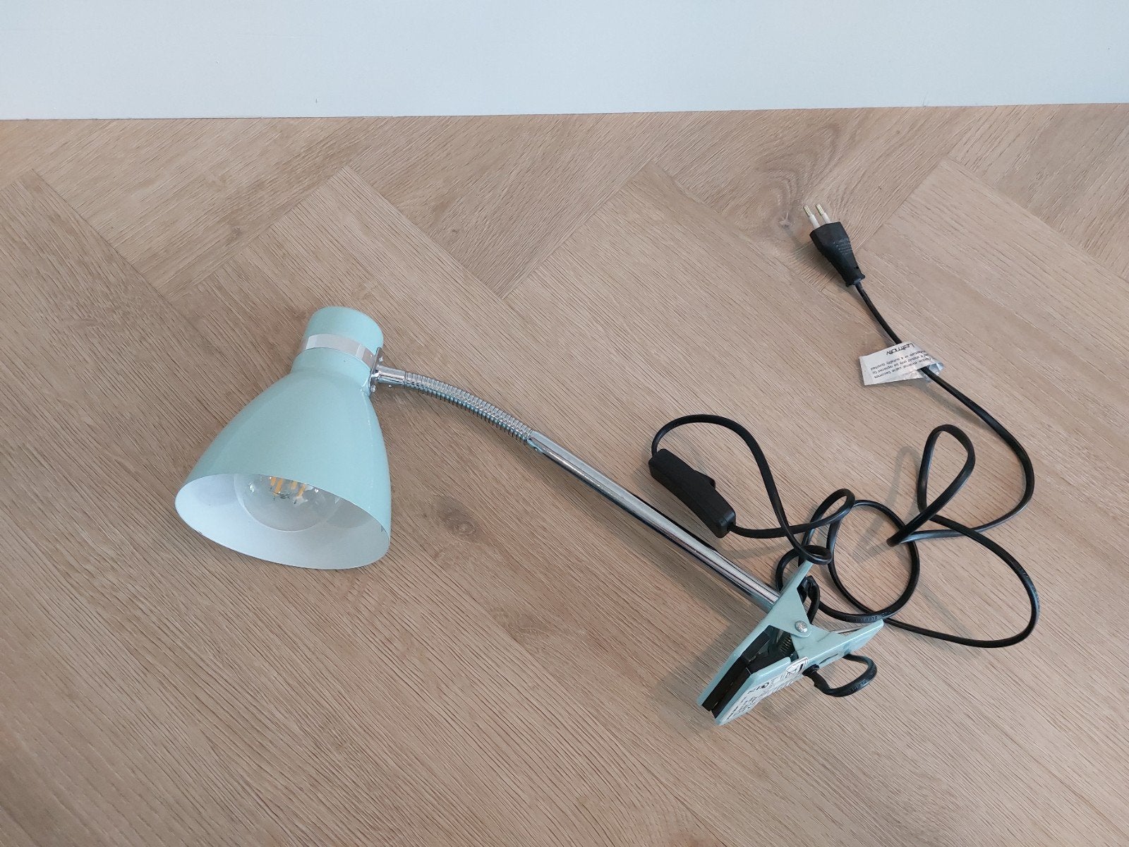 Knijplamp mintgroen, Huis en Inrichting, Lampen | Overige, Ophalen of Verzenden, Zo goed als nieuw