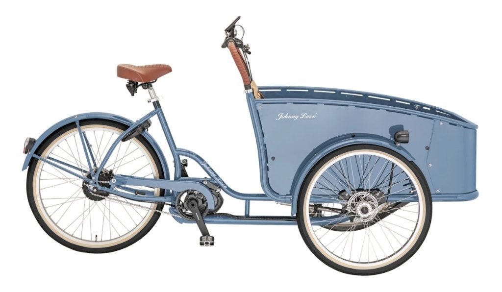 Johnny Loco Elektrische Bakfiets 3 Wieler – E-Cargo Cruiser, 4 kinderen of meer, Info@fietsoptimaal.com, Johnny Loco, Huif