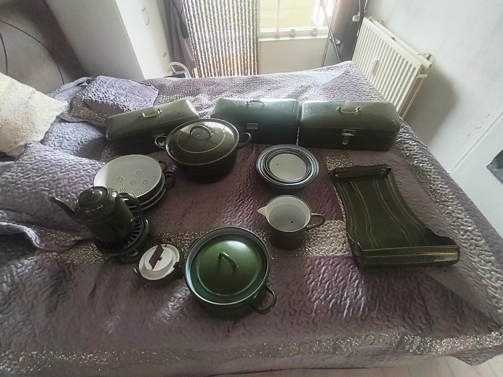 Groene potten en pannen set, Ophalen of Verzenden