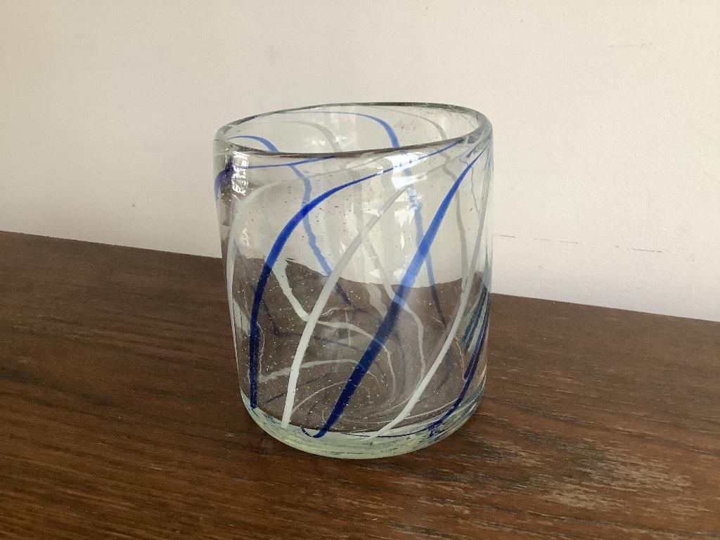 Antiek glas, slingerglas, vaas, Reijmyre Zweden?, Ophalen