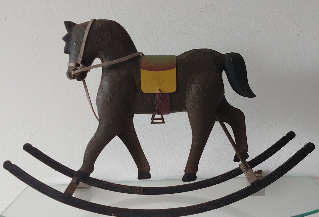 paarden sculptuur schommel ijzer, volgnr 15, Overige typen, Overige onderwerpen, Weerbestendig, Ophalen of Verzenden