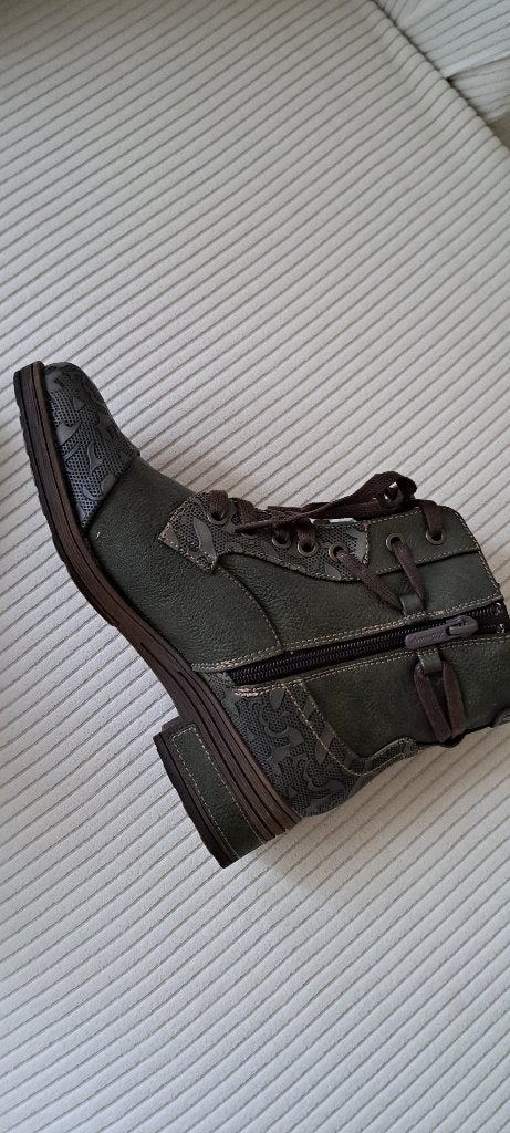 Mustang legergroene enkellaars, nieuw, maat 38, Lage of Enkellaarzen, Nieuw, Ophalen of Verzenden, Groen