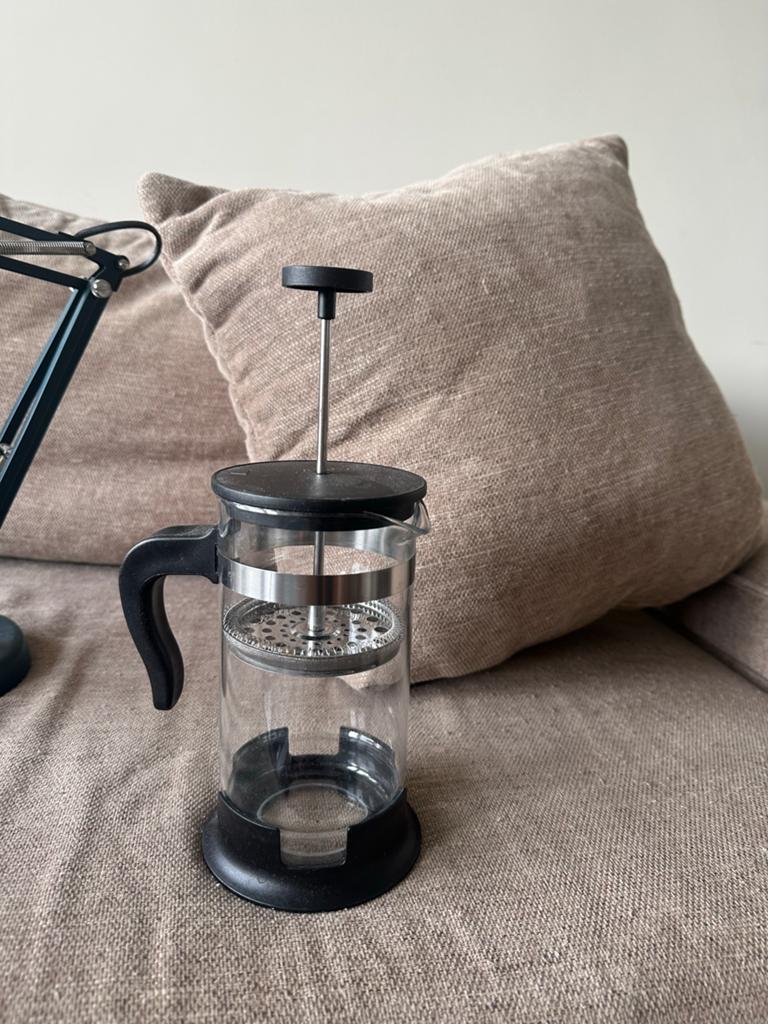 Glazen Cafetière / French Press - Zo goed als nieuw, Overige modellen, Gemalen koffie, Ophalen of Verzenden, Zo goed als nieuw