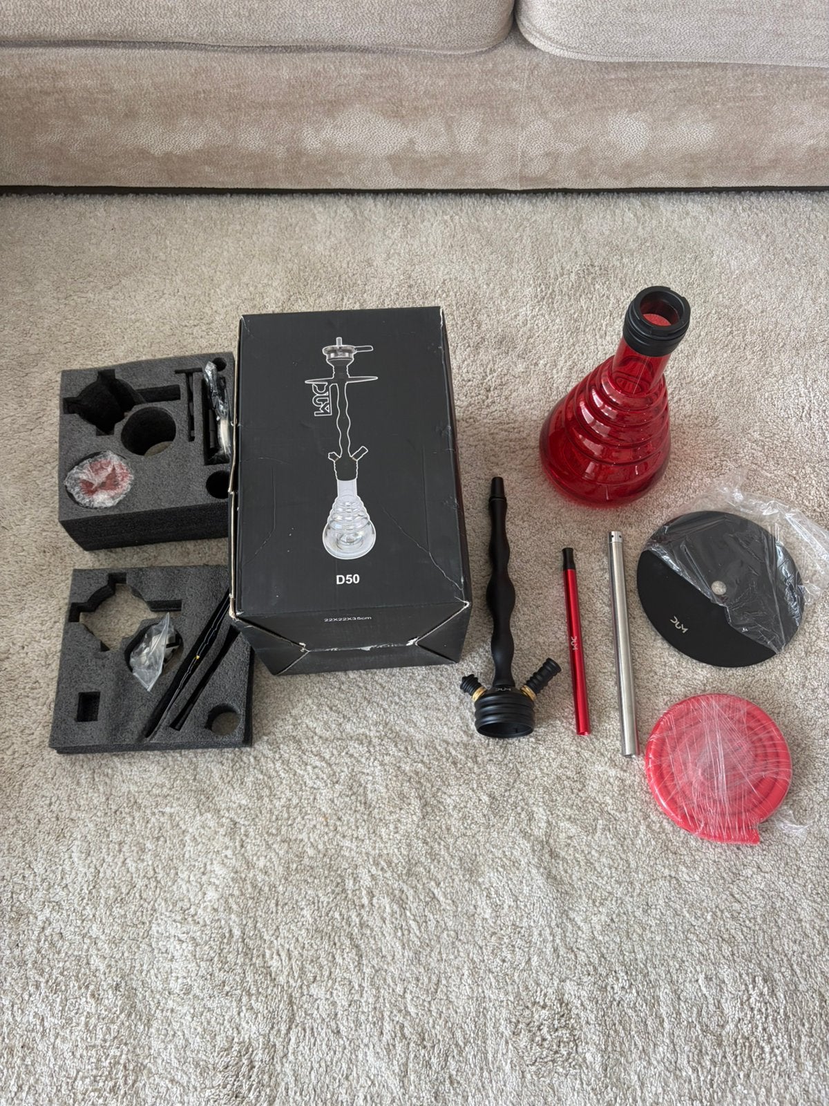 Shisha Dum nieuw kleur rood, Ophalen of Verzenden, Zo goed als nieuw