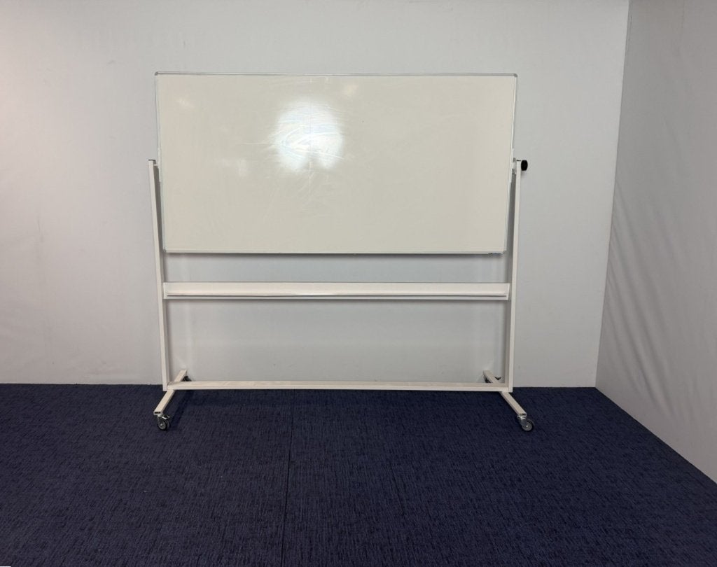 2 x Verrijdbaar whiteboard, wit, 200 x 100 cm., Ophalen, Mobiel, Gebruikt, Whiteboard