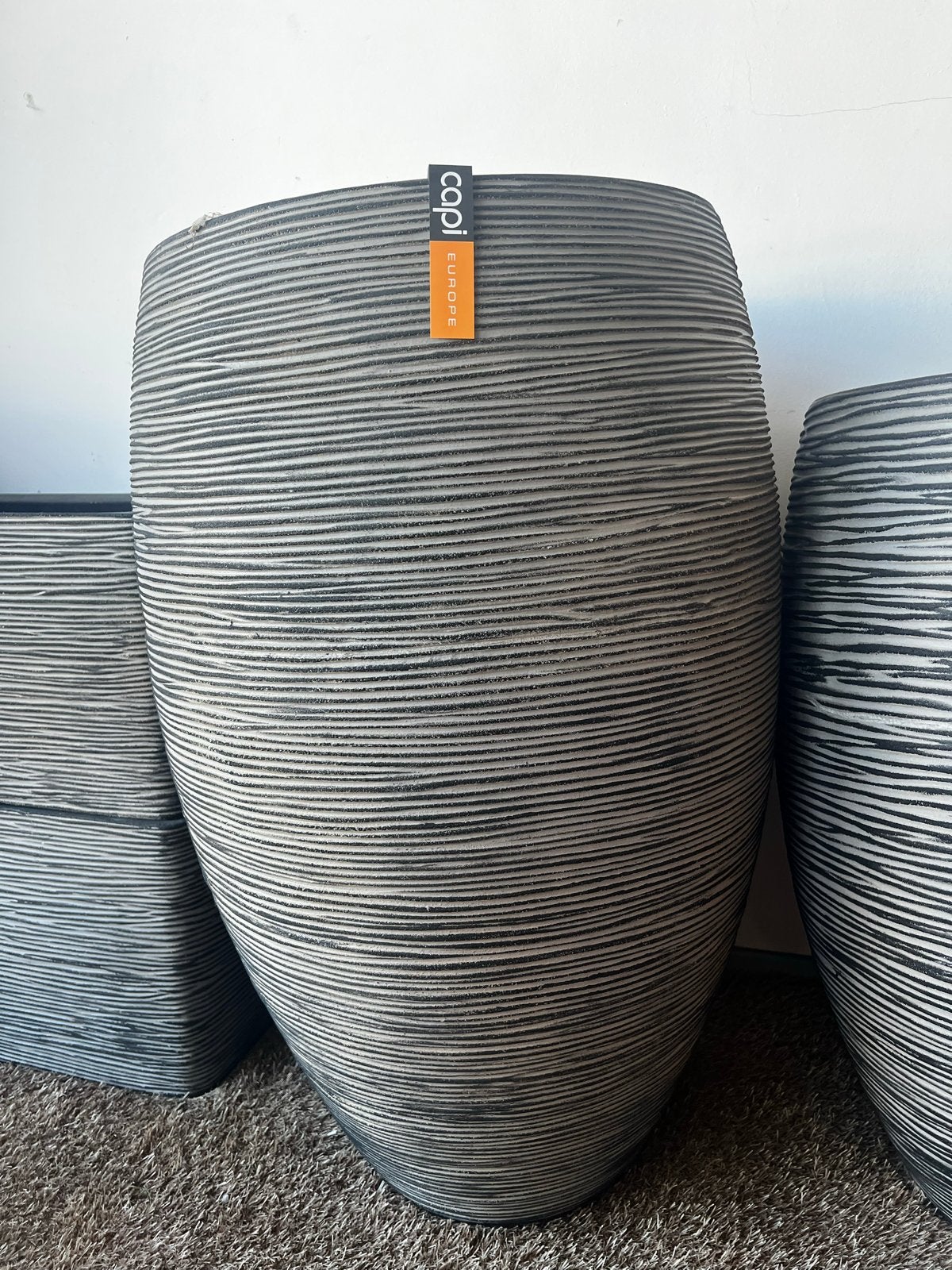 Capi Europe Bloempot met ribbelstructuur 55x85 cm, Ophalen, Kunststof, 40 cm of meer, Rond