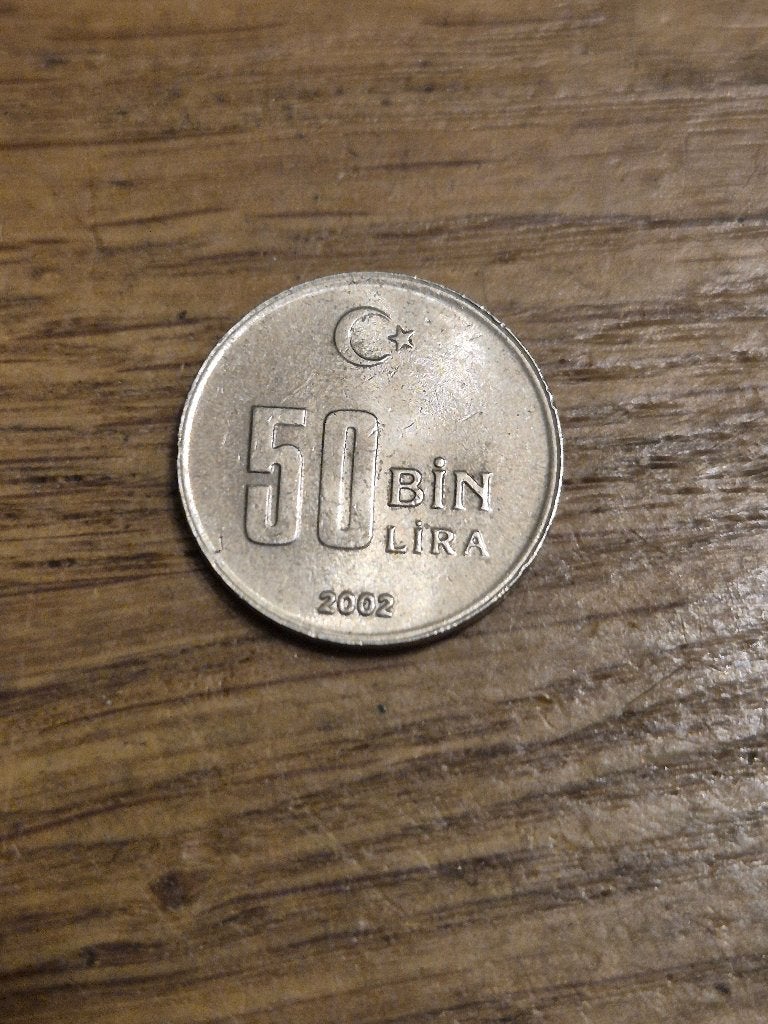 Turkije - 50 Bin Lira 2002, Verzenden, Overige landen, Losse munt