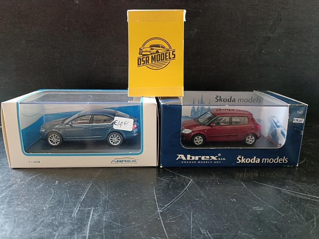 1:43 Skoda Octavia 3 en de Fabia, Hobby en Vrije tijd, Modelauto's | 1:43, Overige merken, S, Auto, R