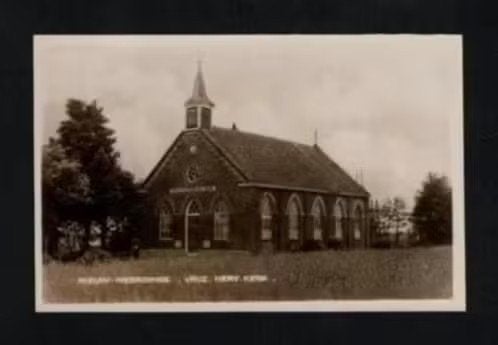 Nieuw-Weerdinge Vrijz. Herv. Kerk Fotokaart., Ophalen of Verzenden, Voor 1920, Ongelopen, Drenthe