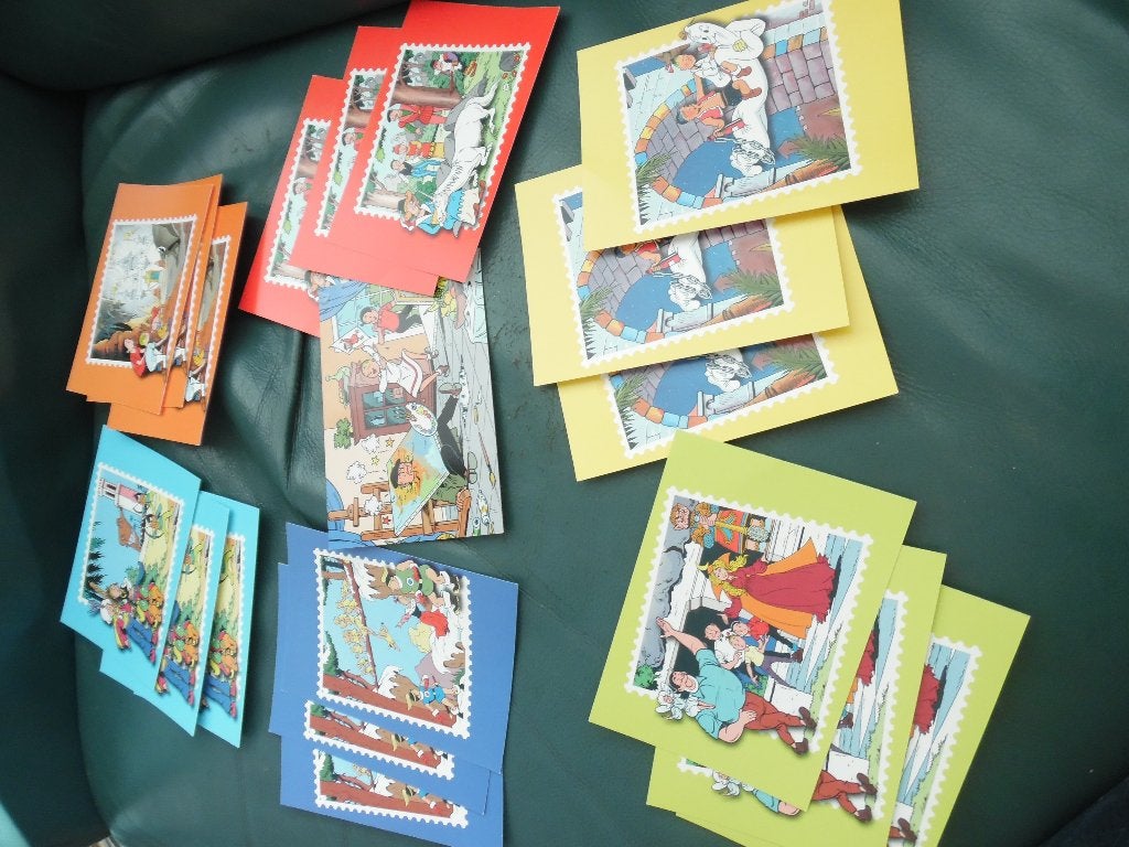 suske en wiske kinderpostzegel ansicht kaarten, Ophalen of Verzenden, Suske en Wiske, Nieuw, Plaatje, Poster of Sticker