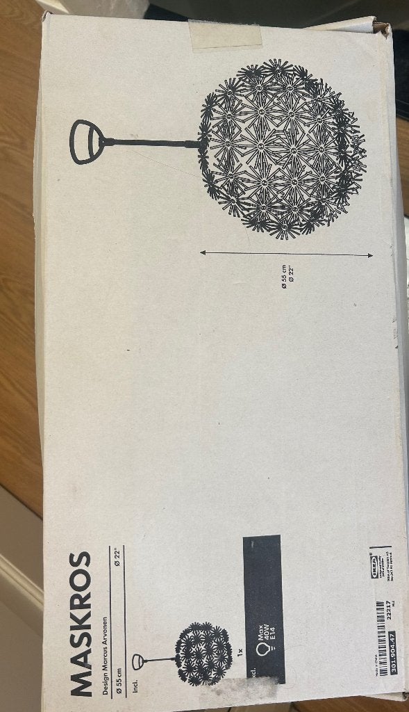 Maskros IKEA lamp gloednieuw, Ophalen, Nieuw
