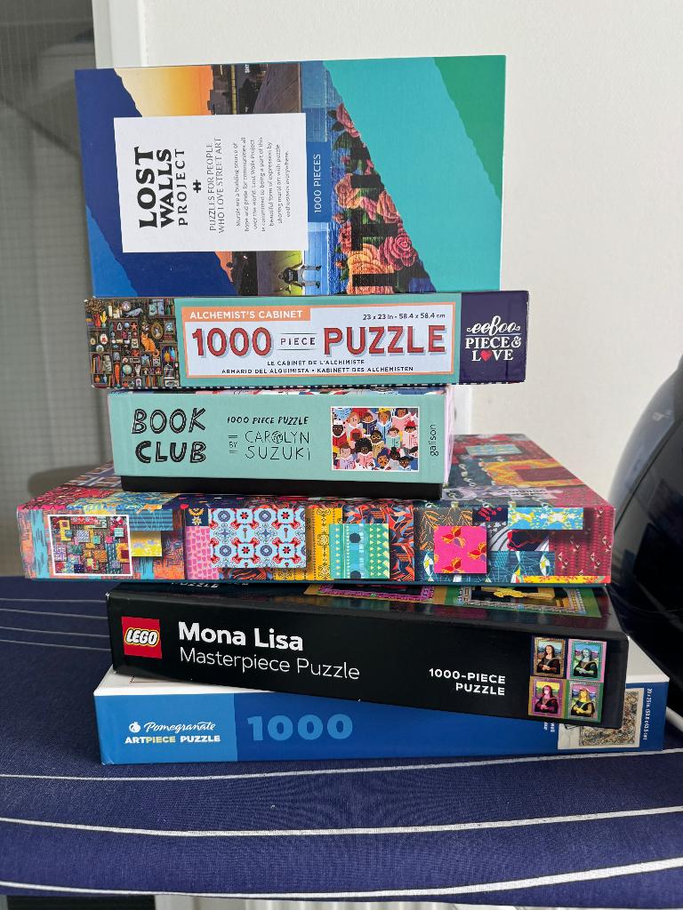 legpuzzels 1000 stukjes, Hobby en Vrije tijd, Denksport en Puzzels, Verzenden, 500 t/m 1500 stukjes, Zo goed als nieuw, Legpuzzel
