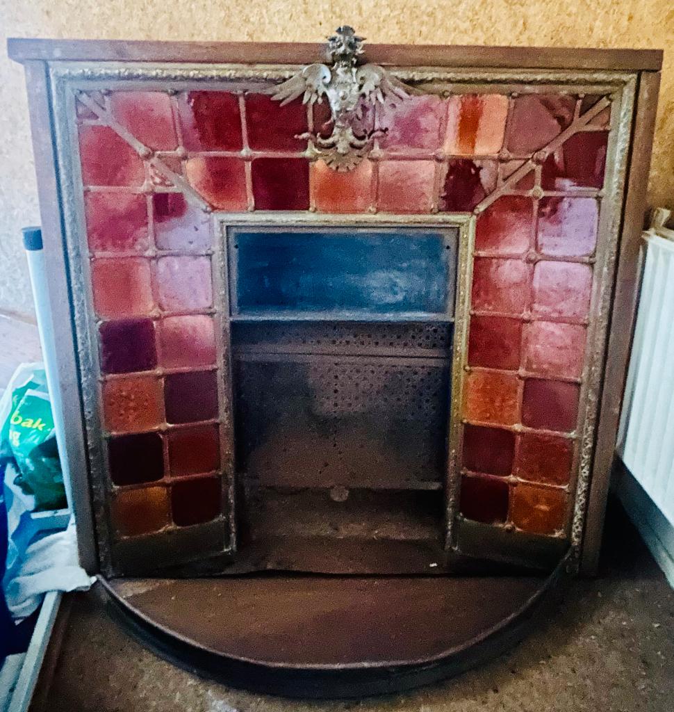 Prachtige Antieke art nouveau tegelschouw, Ophalen