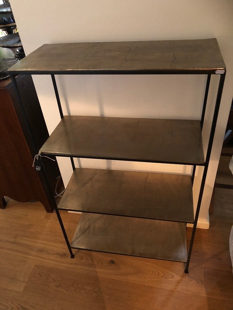 OPEN KAST - zwart metalen frame matgouden aluminium schappen, Ophalen, Pietseweg 13A Oud Gastel, Nieuw, Goud