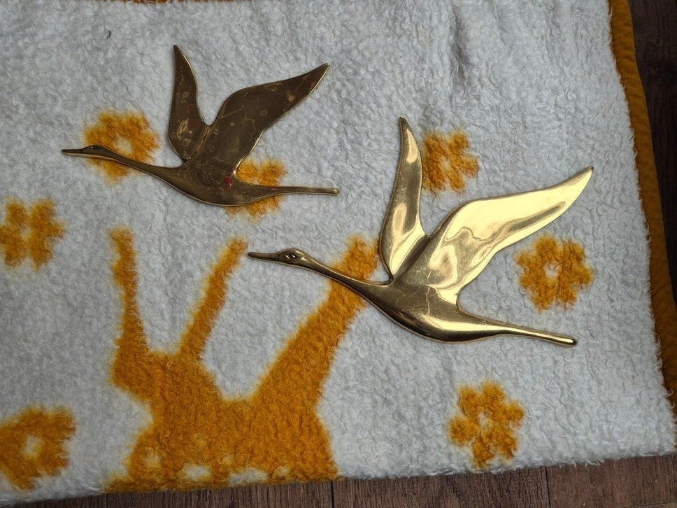 2 x  Messing Vogels, Ophalen of Verzenden, Koper