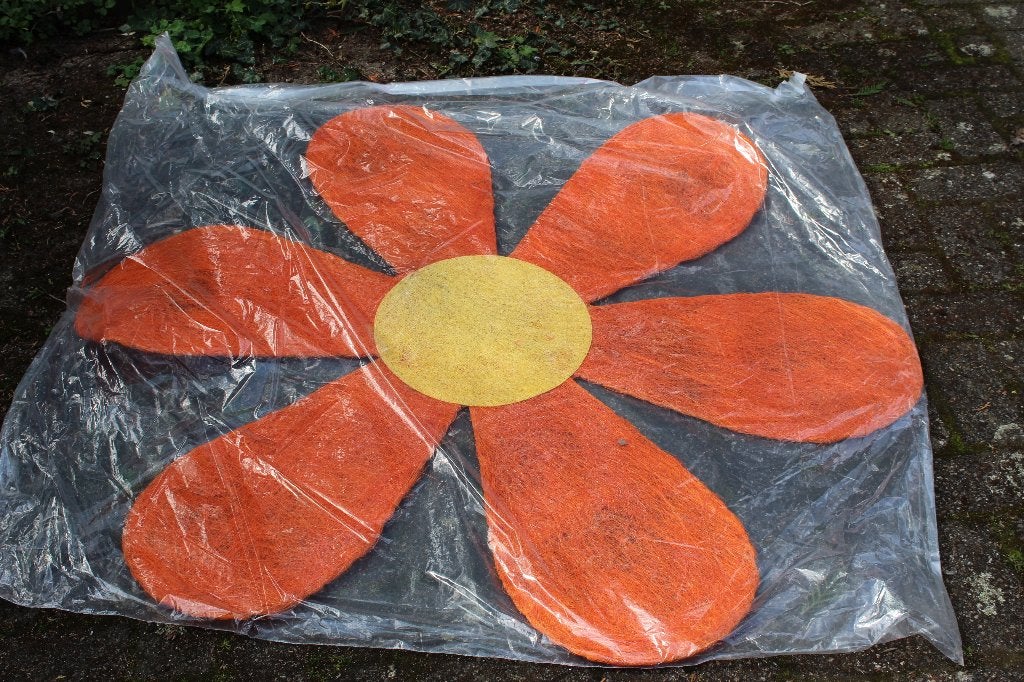 3 Grote Etalage Bloemen - Oranje/Geel - Ø 118cm, Ophalen