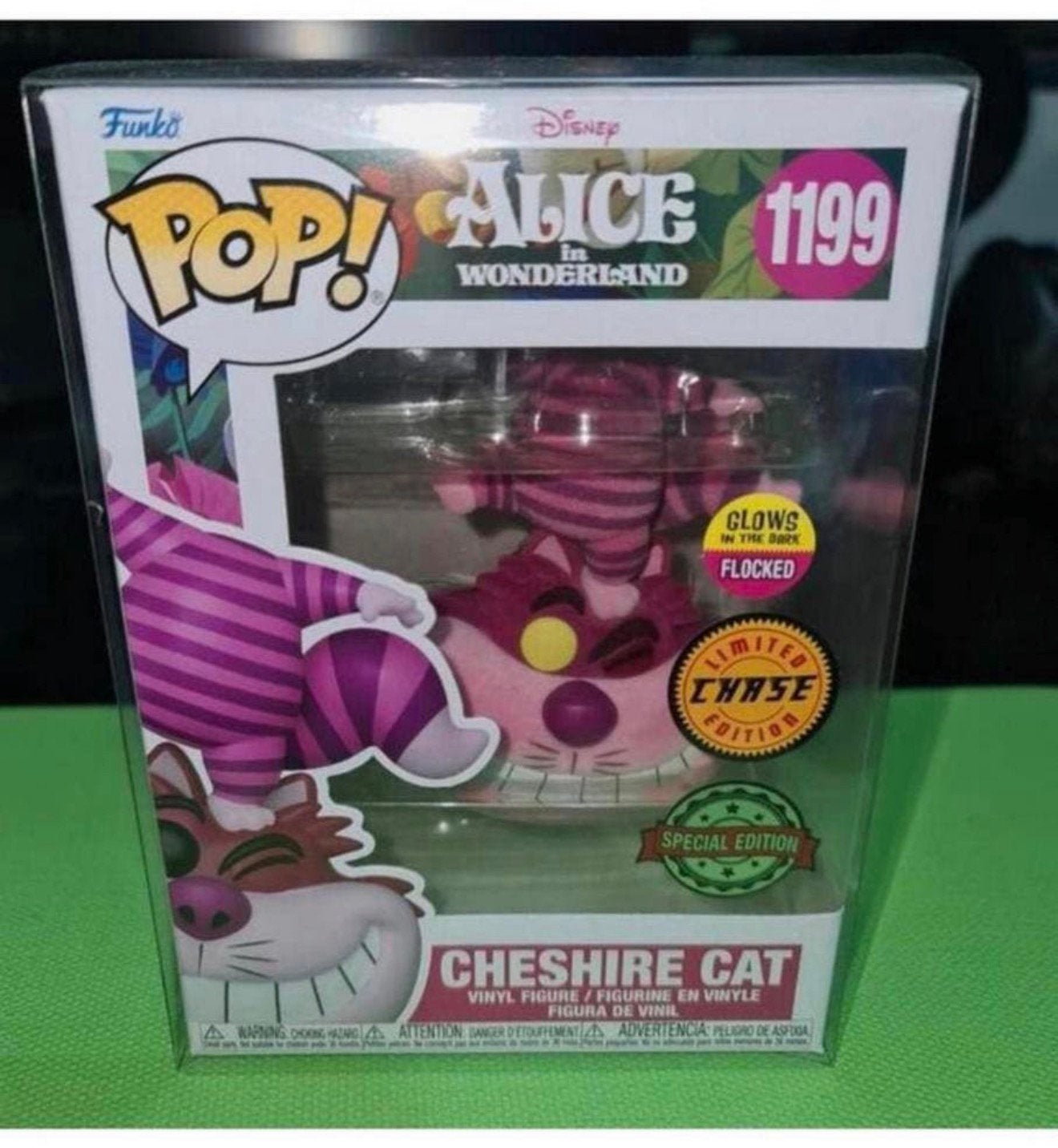 Funko Pop Cheshire Cat Flocked Glow #1199 Limited Chase ed, Nieuw, Ophalen of Verzenden, H, H