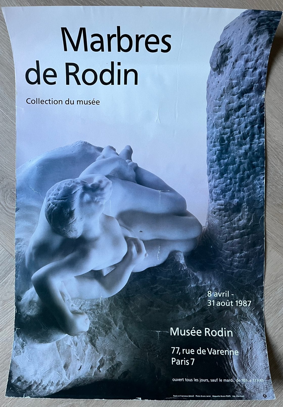 Marbres de Rodin | Poster | 1987, Verzamelen, Ophalen of Verzenden, Gebruikt, Overige onderwerpen