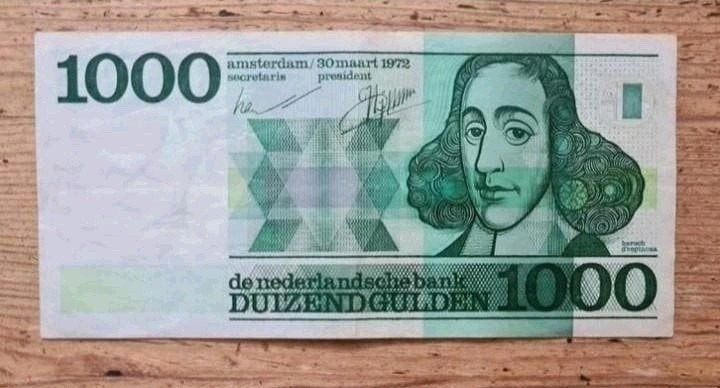 Bankbiljet 1000 gulden biljet spinoza 1972 i.z.g.s., Ophalen of Verzenden, 1000 gulden, Los biljet