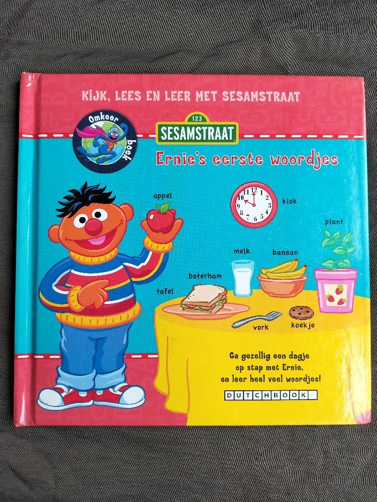 Kijk, lees en leer met Sesamstraat - 2 omkeerboekjes, Boeken, Ophalen of Verzenden, Zo goed als nieuw, Sesamstraat