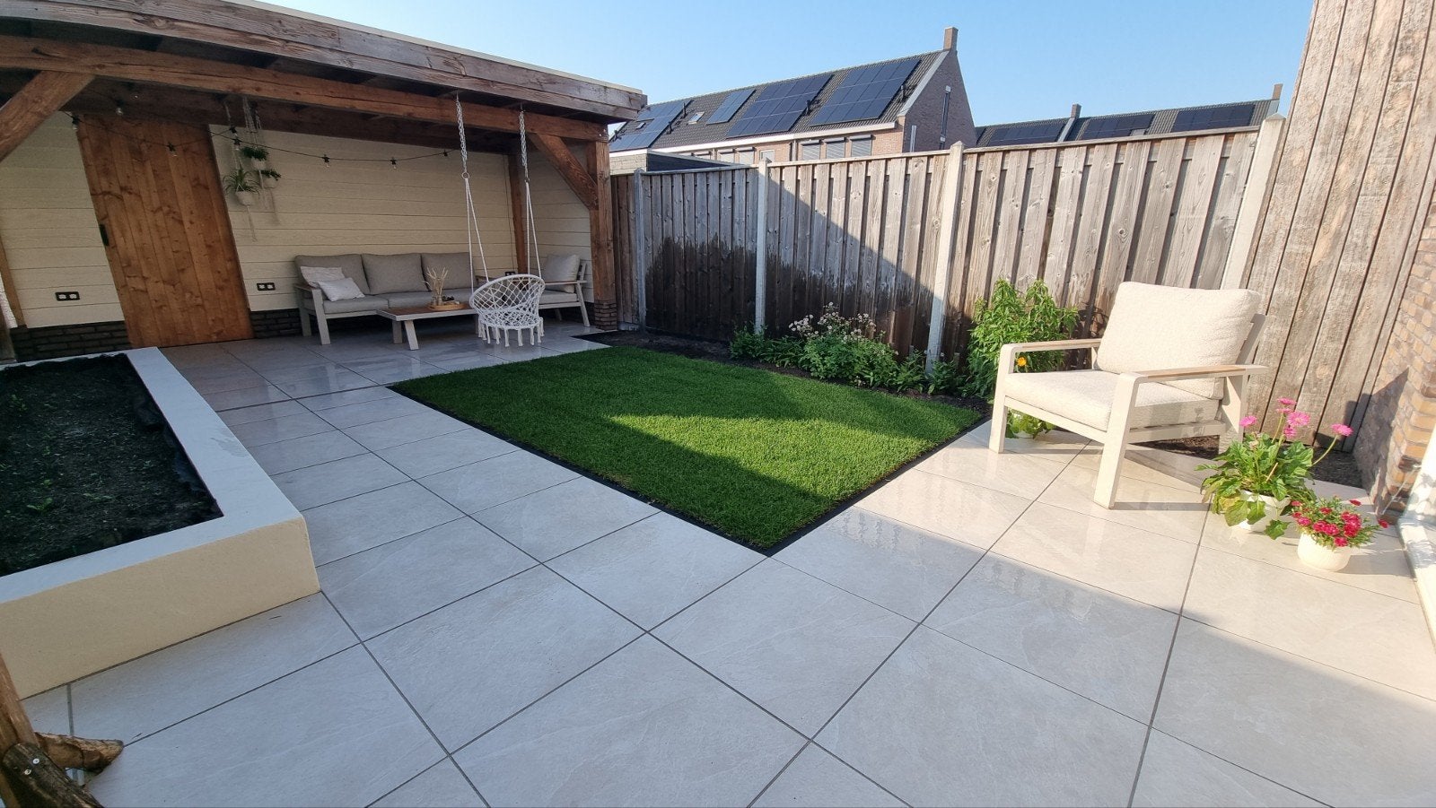 Nieuw! Beige keramische terrastegels 60x60x3cm (ca. 8m2), Ophalen, Keramiek, Nieuw, 5 tot 10 m²