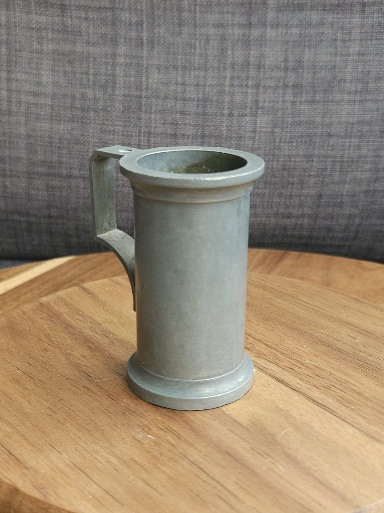 Vintage sierkannetje vaasje metaal, Antiek en Kunst, Verzenden