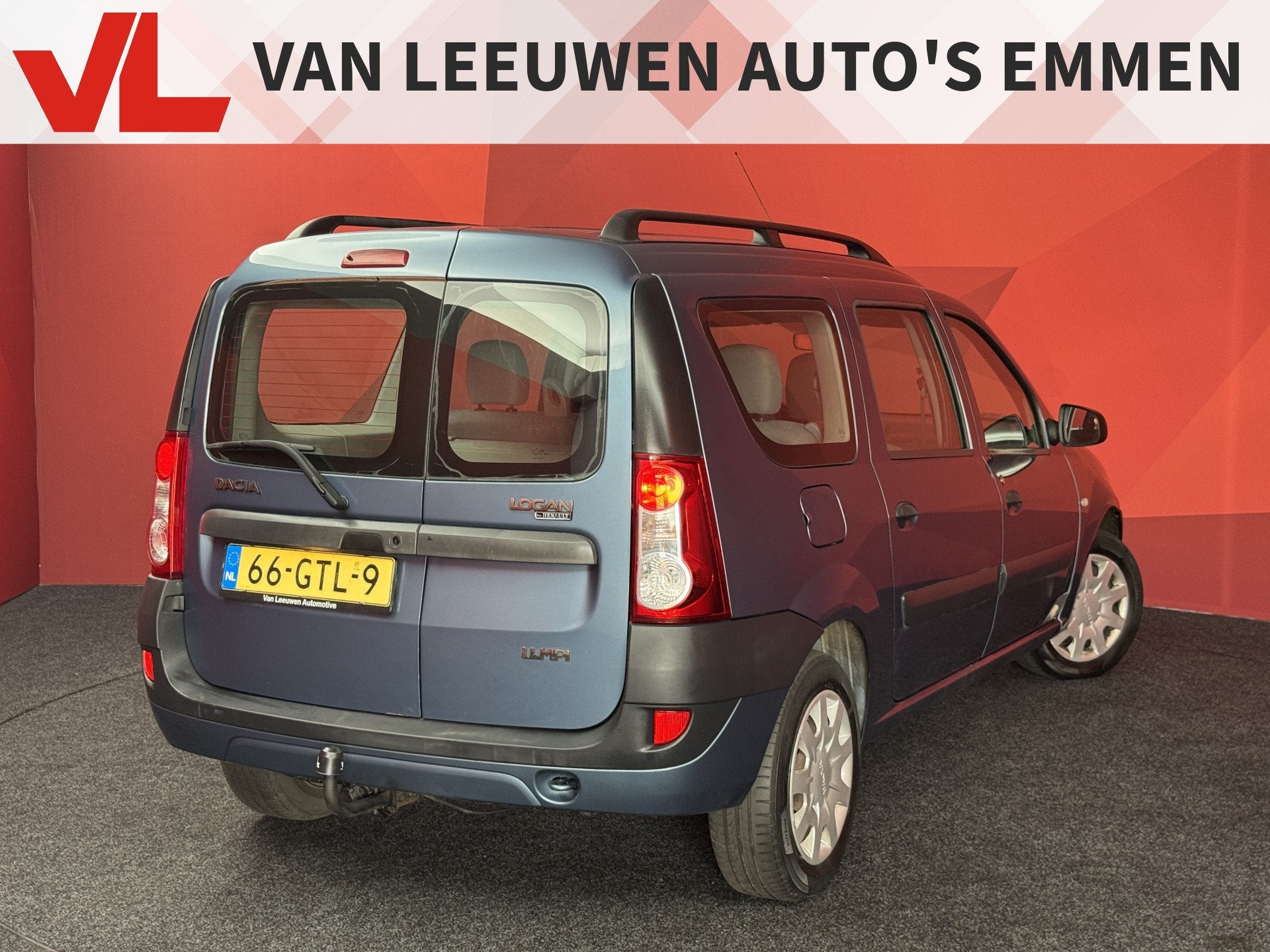Dacia Logan MCV 1.4 Ambiance | Trekhaak | Radio | APK 25-06-, Auto's, Dacia, Stof, Gebruikt, Zwart, Blauw