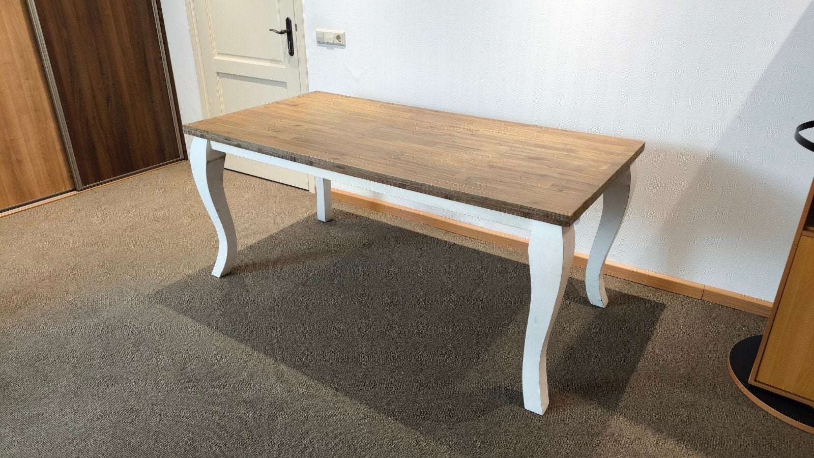 Eettafel + sidetable set - landelijke stijl, Ophalen, Gebruikt, 50 tot 100 cm, Vier personen