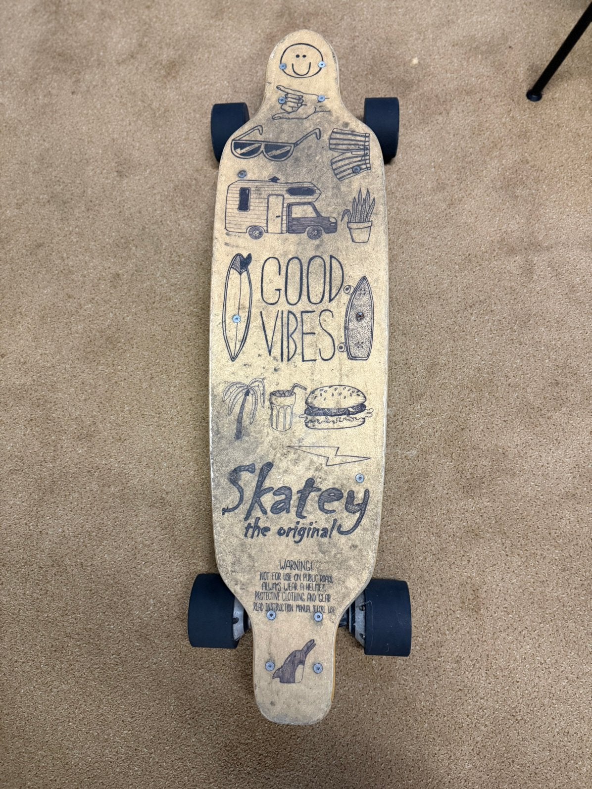 Skatey 2800 elektrisch skateboard, Ophalen, Gebruikt, Skateboard, Longboard