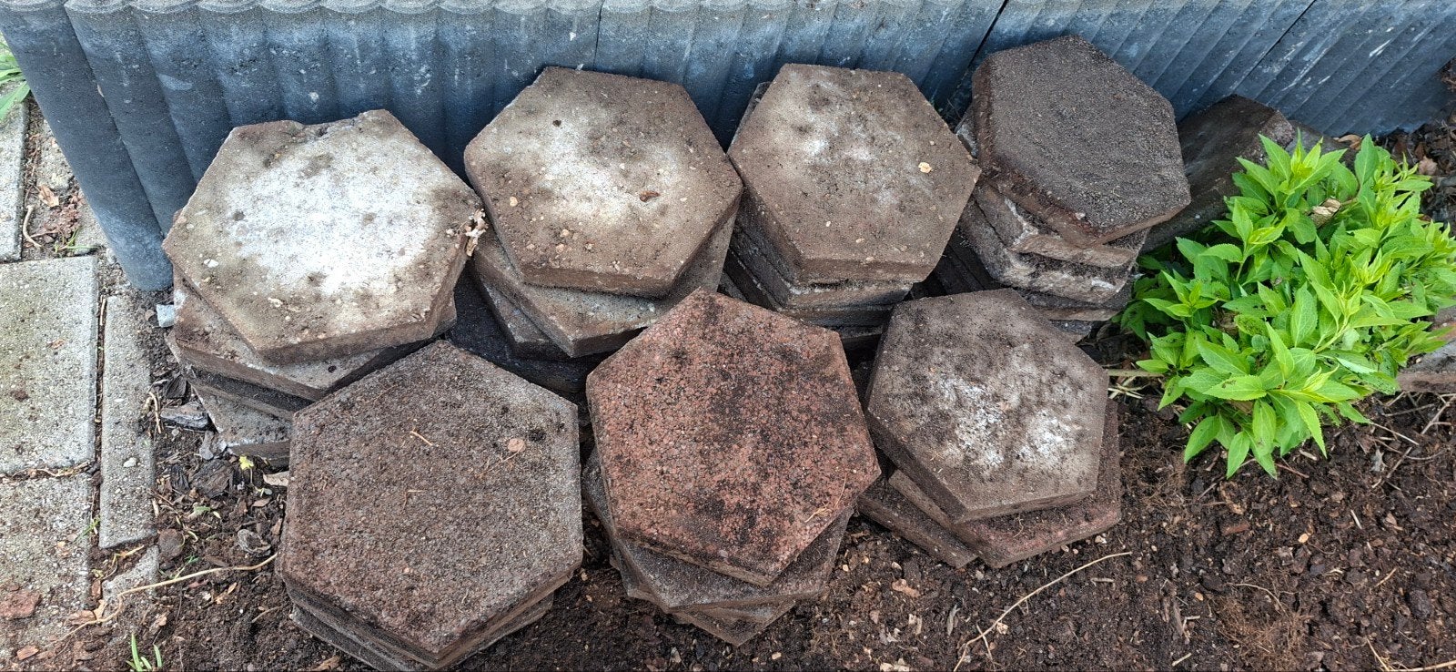 GRATIS  zeshoek tegels +/- 60 stuks, Ophalen, Overige materialen, Gebruikt, Minder dan 5 m²