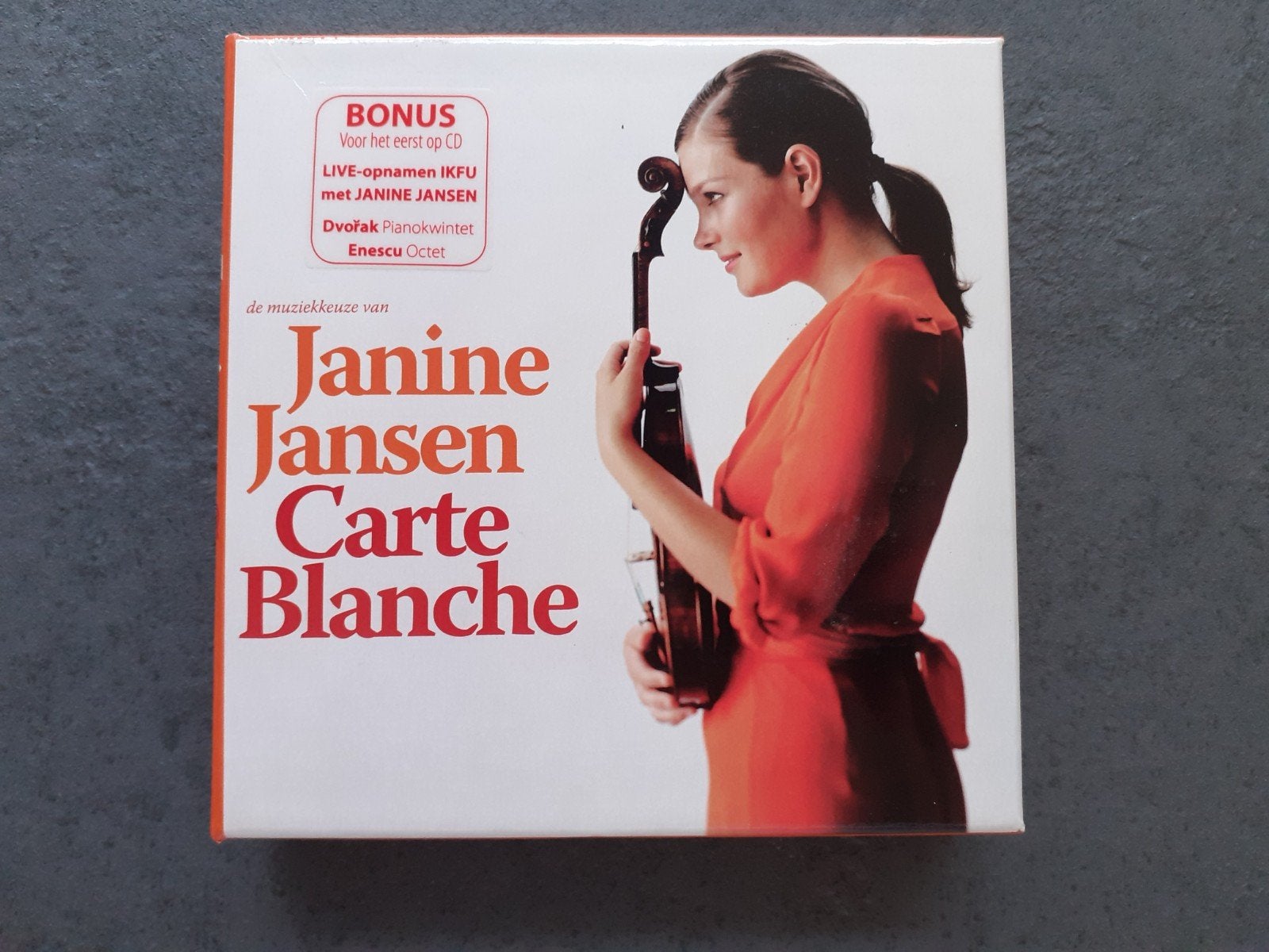 Janine Jansen Carte Blanche, met gratis extra cd!!, Cd's en Dvd's, Ophalen of Verzenden, Barok, Zo goed als nieuw, Overige typen