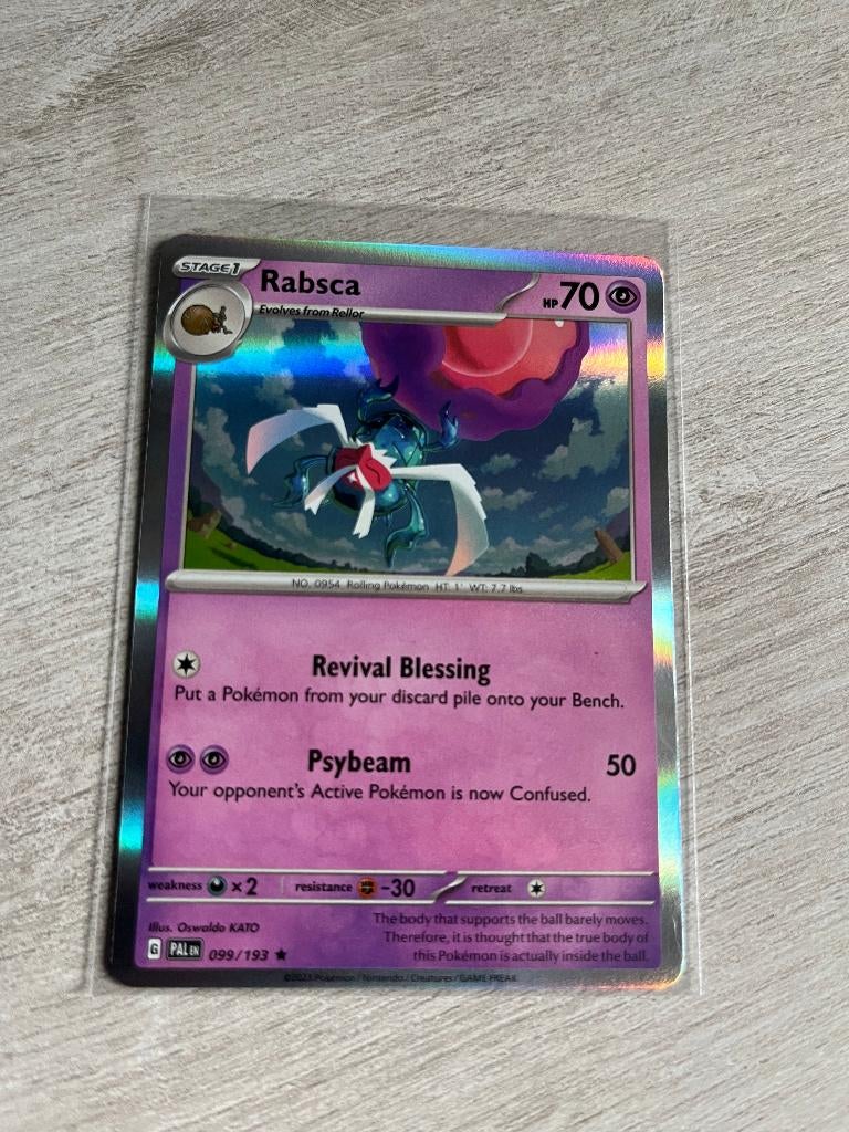 Rabsca (Holo) 099/193 Paldea Evolved - Pokémon Kaart, Ophalen of Verzenden, Nieuw, Losse kaart, Foil
