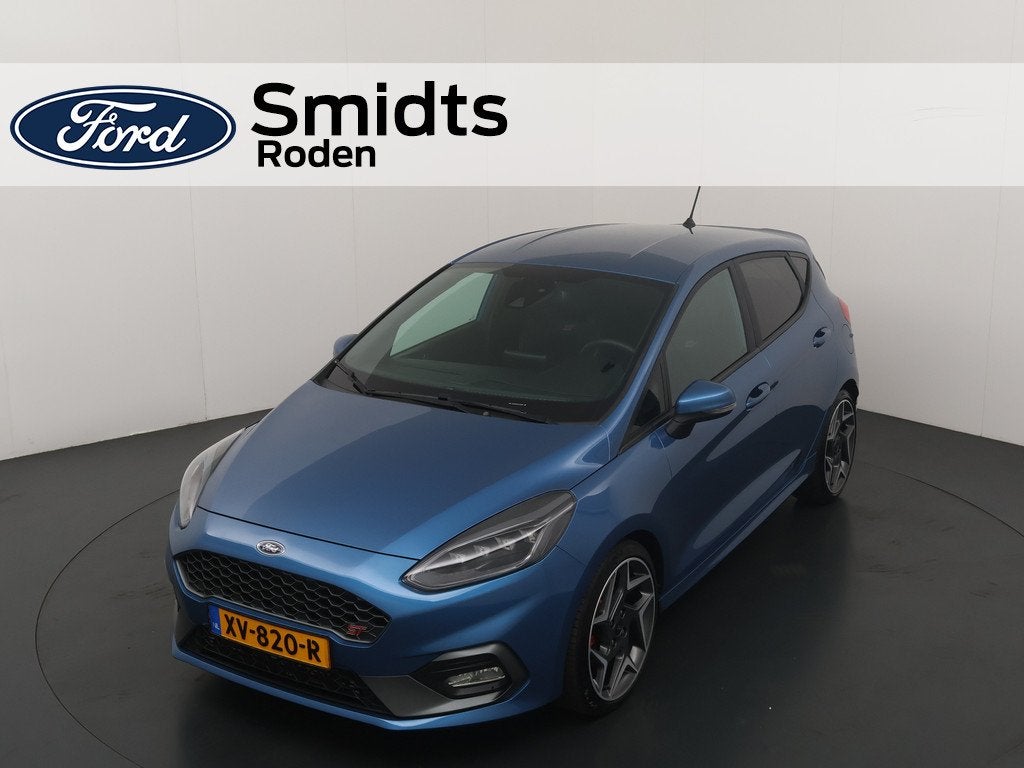 Ford Fiesta 1.5 200PK EcoBoost ST-3 | 18-inch | Winter Pack, Auto's, Ford, Blauw, Origineel Nederlands, Handgeschakeld, Automatische klimaatregeling