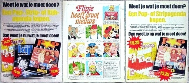 9 vintage advertenties reclames jeugd boeken 1977-82, Ophalen of Verzenden, Gebruikt, Overige typen
