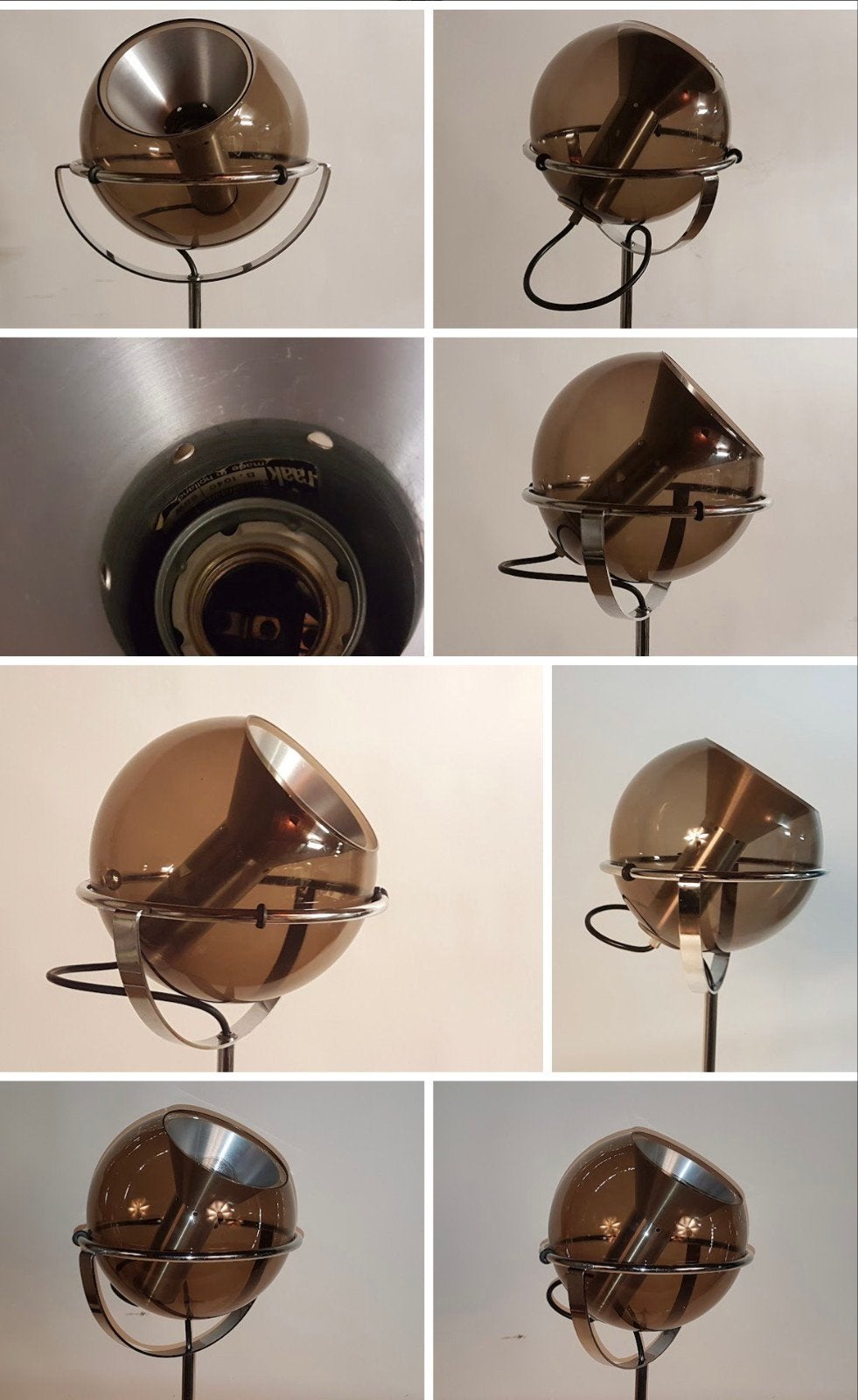 RAAK Amsterdam Globe Vloerlamp - Frank Ligtelijn Jaren '60, Huis en Inrichting, Ophalen, Gebruikt, Glas, 150 tot 200 cm