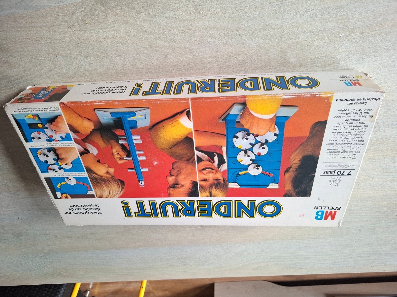 Onderuit! bordspel van MB Spellen - Vintage familiespel, Onbekend, Ophalen of Verzenden, Onbekend, Een of twee spelers