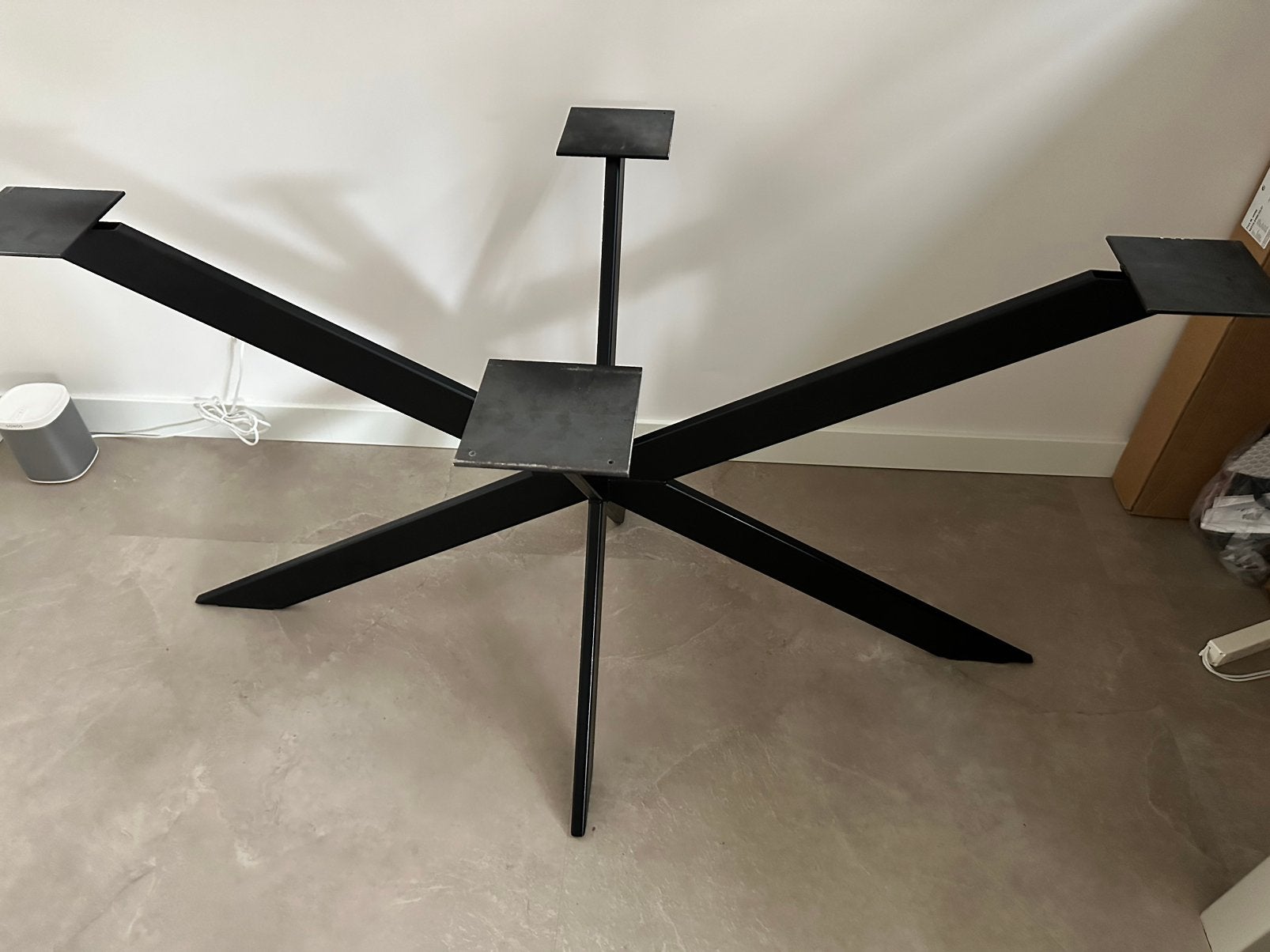 Metalen tafelpoot, spinpoot onderstel, Huis en Inrichting, Tafelonderdelen, Ophalen, 100 tot 150 cm, 50 tot 100 cm, Zo goed als nieuw