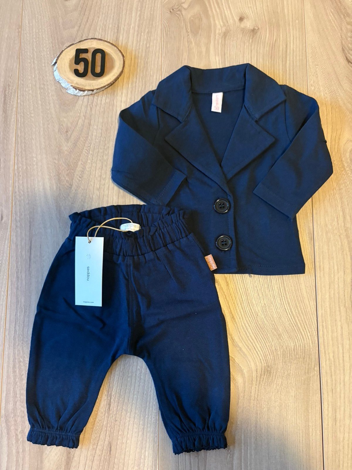 Mooi setje in schattig blauw, in maat 50, Ophalen of Verzenden, Nieuw, Meisje, Setje