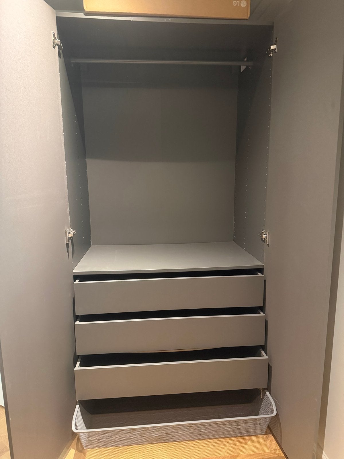 IKEA Pax Kledingkast 201x100 cm met lades en roede, Ophalen, Gebruikt, 200 cm of meer, 50 tot 100 cm
