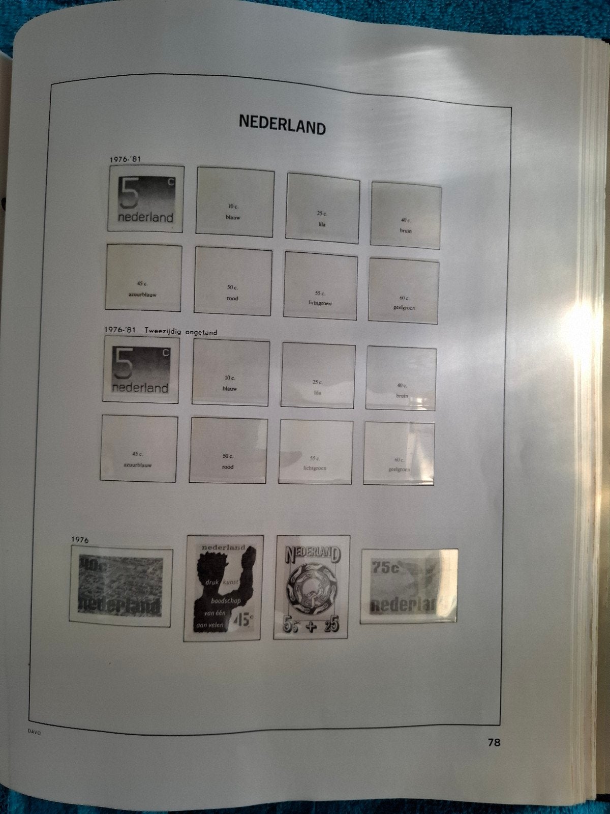 1298 Davo Nederland III Leeg 1970/1986 Met Klemstroken (2/3), Ophalen of Verzenden, Verzamelalbum