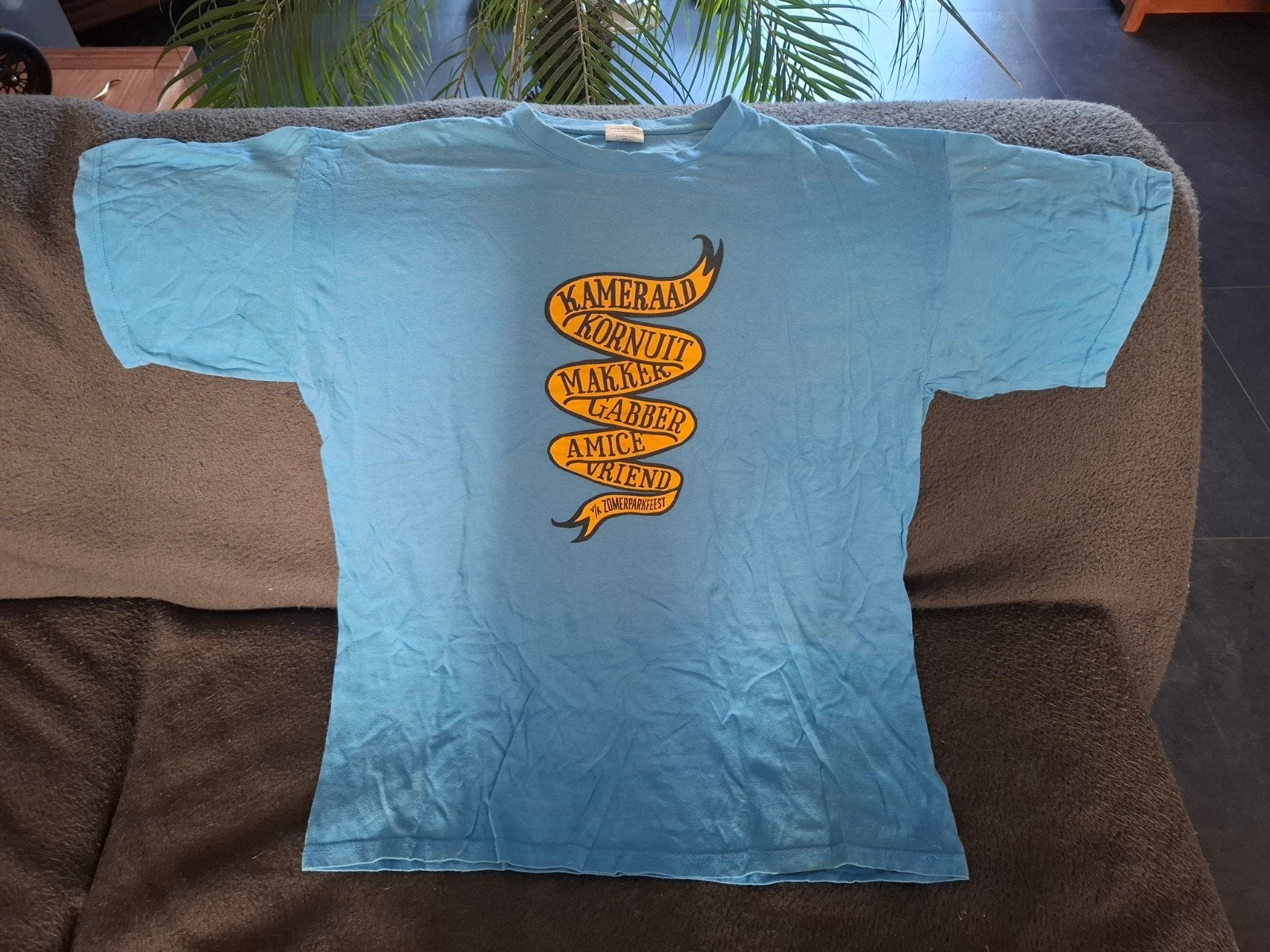Zomerparkfeest vriend t-shirt Venlo maat L, Ophalen of Verzenden, Maat 52/54 (L), Blauw