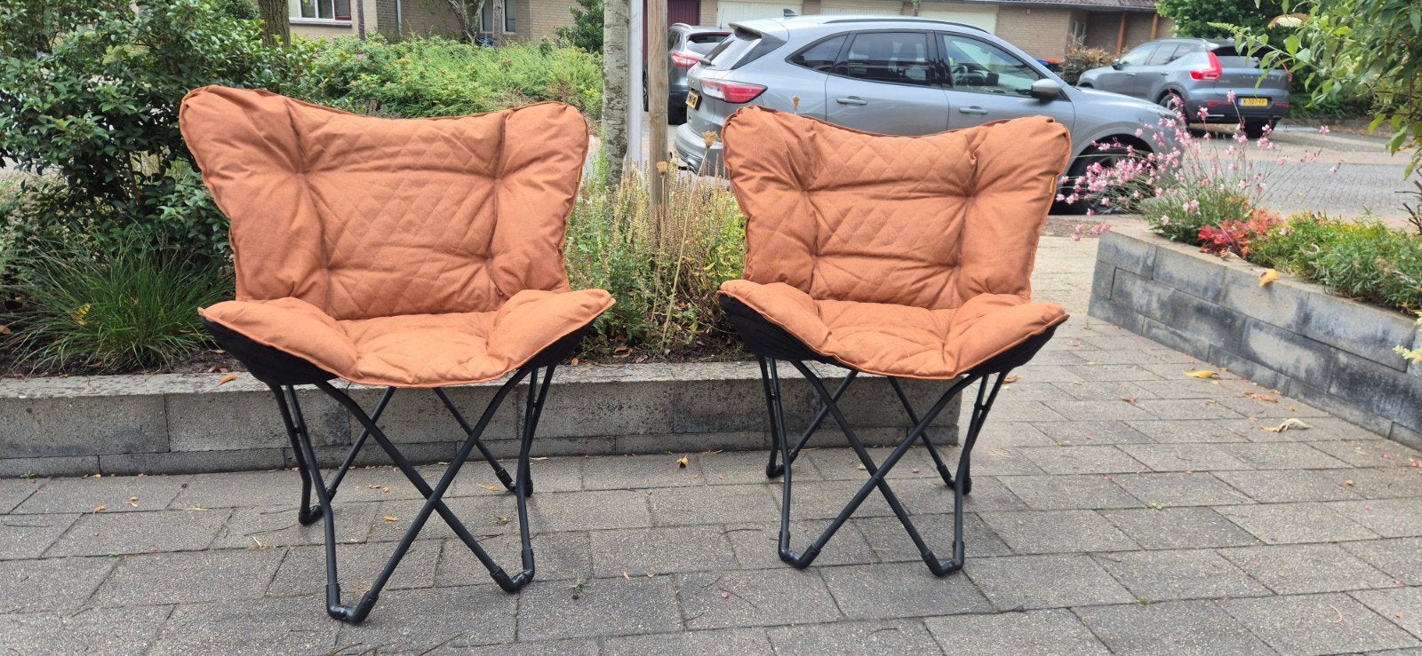 Comfortabele vlinderstoel voor camping of tuin, Caravans en Kamperen, Ophalen, Zo goed als nieuw, Campingstoel